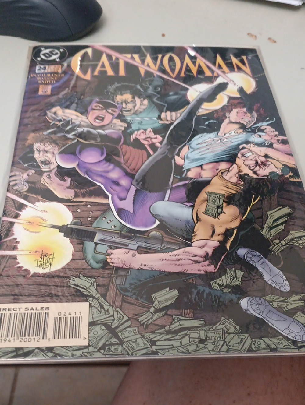DC Comics Catwoman Comic  Purple, Black, Green In A Sleeve